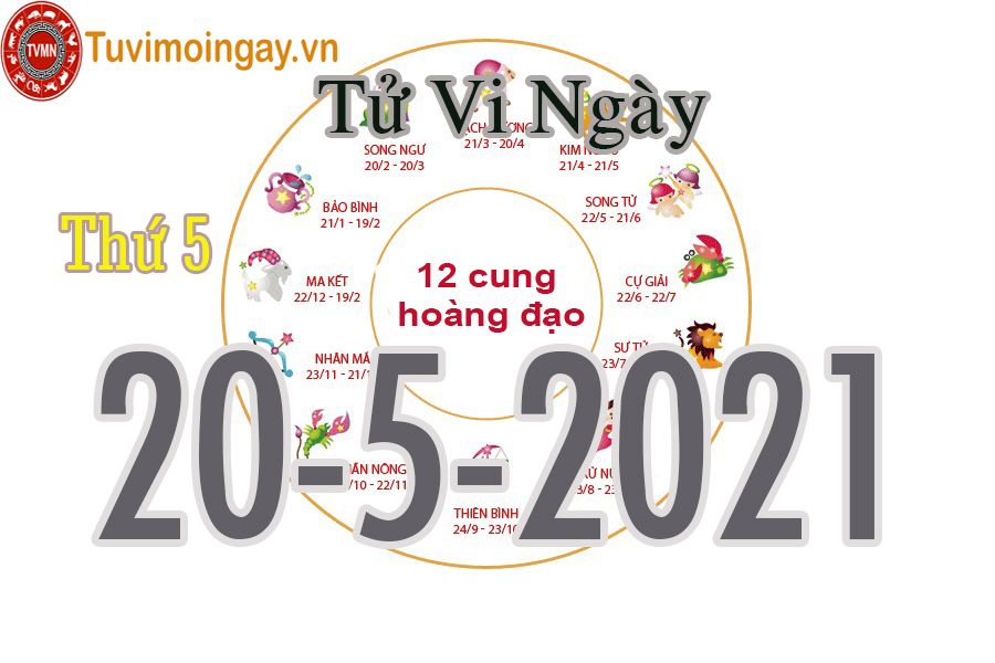 Tử vi ngày 20/5/2021 thứ 5 của 12 cung hoàng đạo 