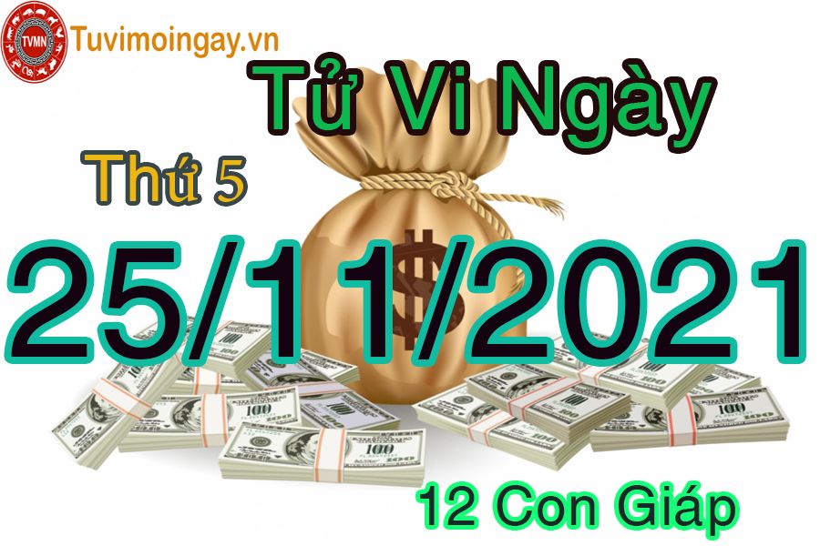 Tử vi thứ 5 ngày 25/11/2021 của 12 con giáp