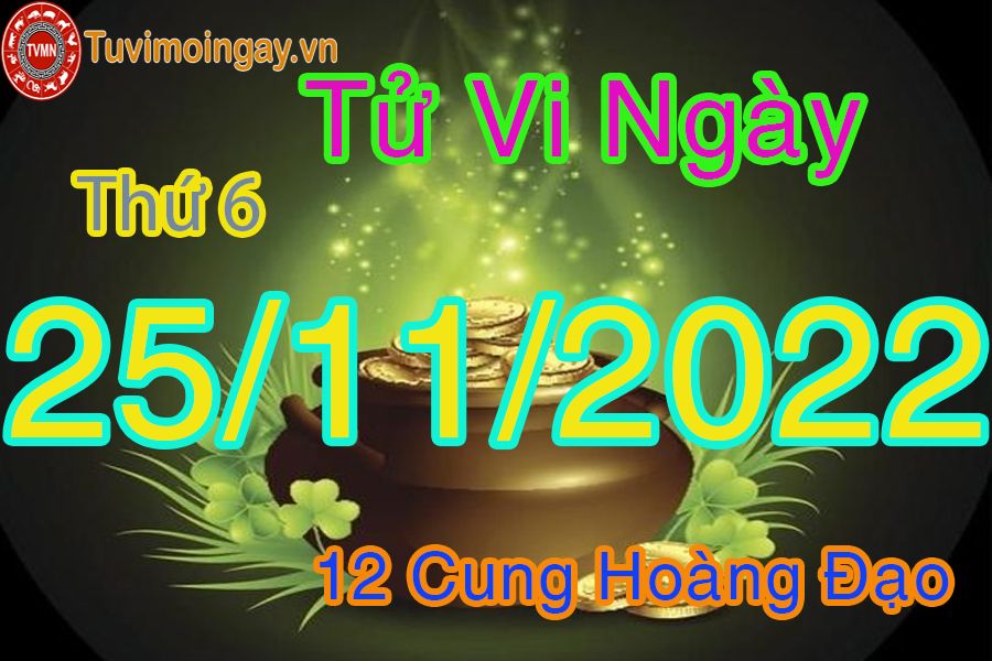 Tử vi thứ 6 ngày 25/11/2022 của 12 cung hoàng đạo