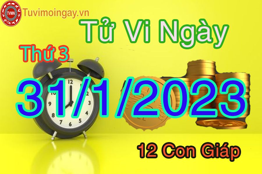 Tử vi thứ 3 ngày 31/1/2023 của 12 con giáp