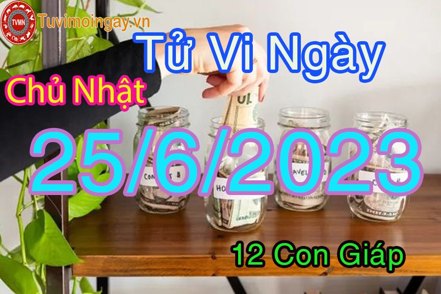 Tử vi chủ nhật ngày 25/6/2023 của 12 con giáp