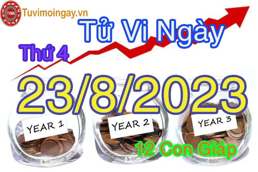 Tử vi thứ 4 ngày 23/8/2023 của 12 con giáp