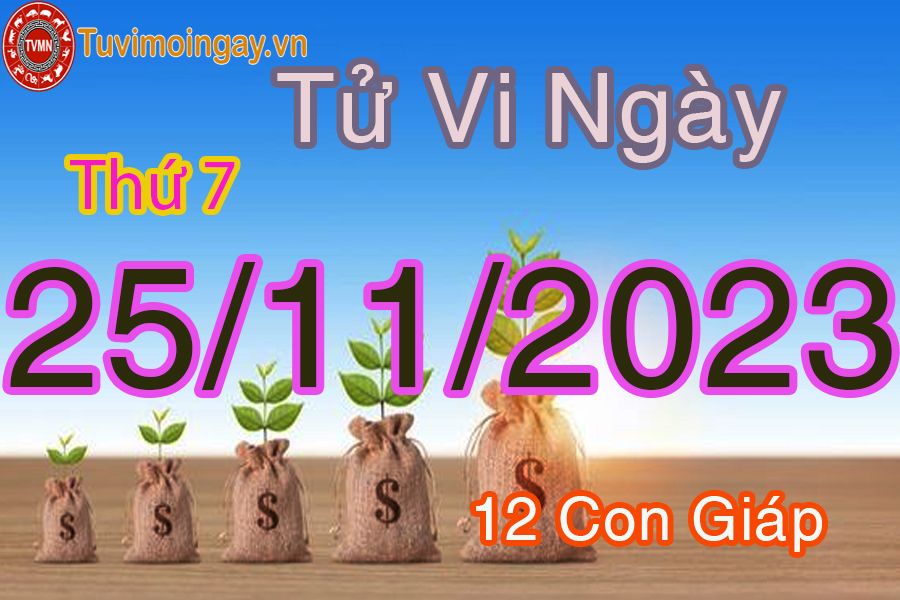 Tử vi thứ 7 ngày 25/11/2023 của 12 con giáp