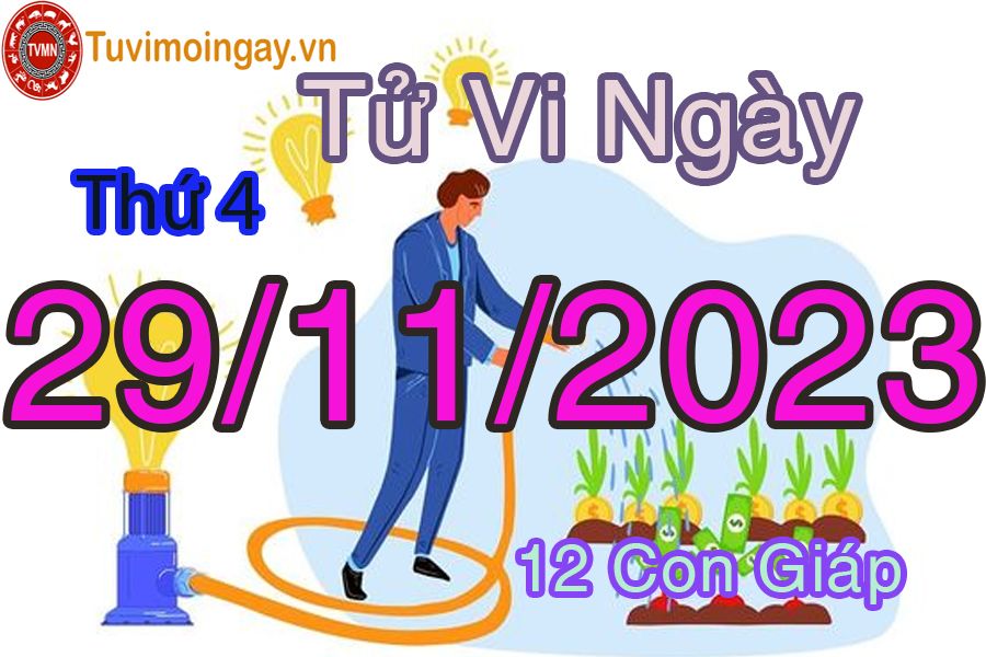 Tử vi thứ 4 ngày 29/11/2023 của 12 con giáp