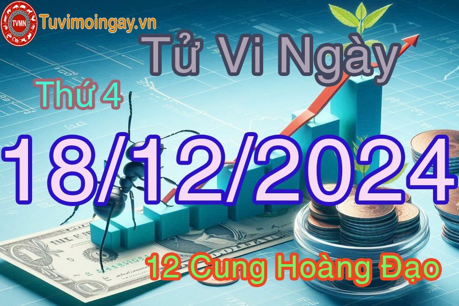 Tử vi Thứ 4 ngày 18/12/2024 của 12 cung hoàng đạo