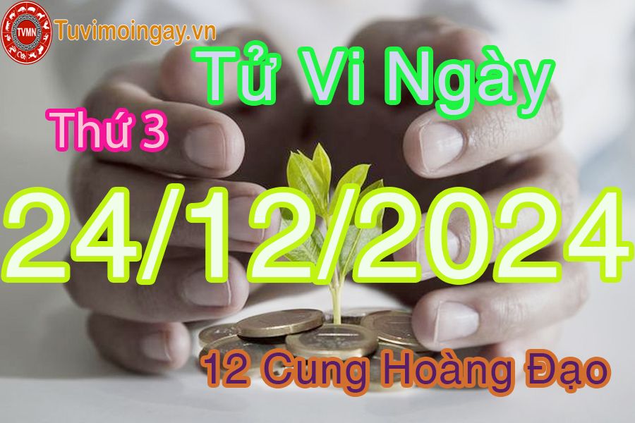 Tử vi Thứ 3 ngày 24/12/2024 của 12 cung hoàng đạo