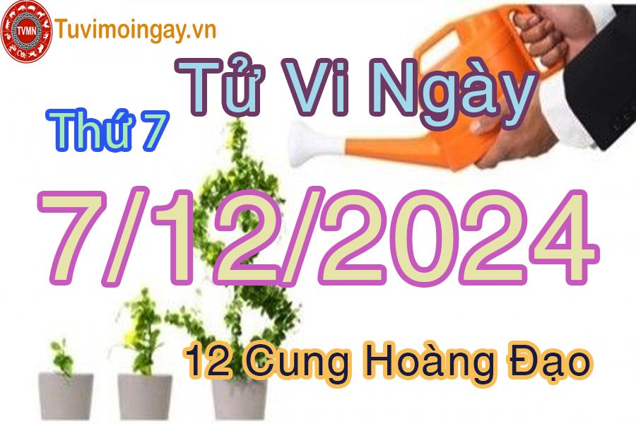 Tử vi Thứ 7 ngày 7/12/2024 của 12 cung hoàng đạo