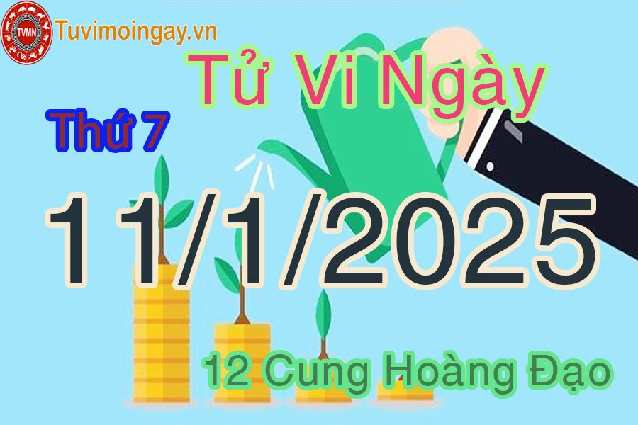 Tử vi Thứ 7 ngày 11/1/2025 của 12 cung hoàng đạo