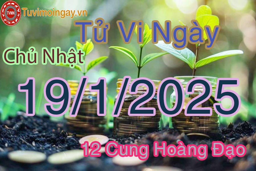 Tử vi Chủ Nhật ngày 19/1/2025 của 12 cung hoàng đạo