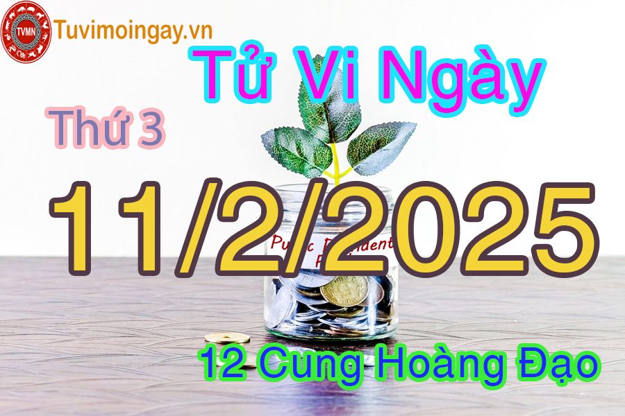 Tử vi Thứ 3 ngày 11/2/2025 của 12 cung hoàng đạo