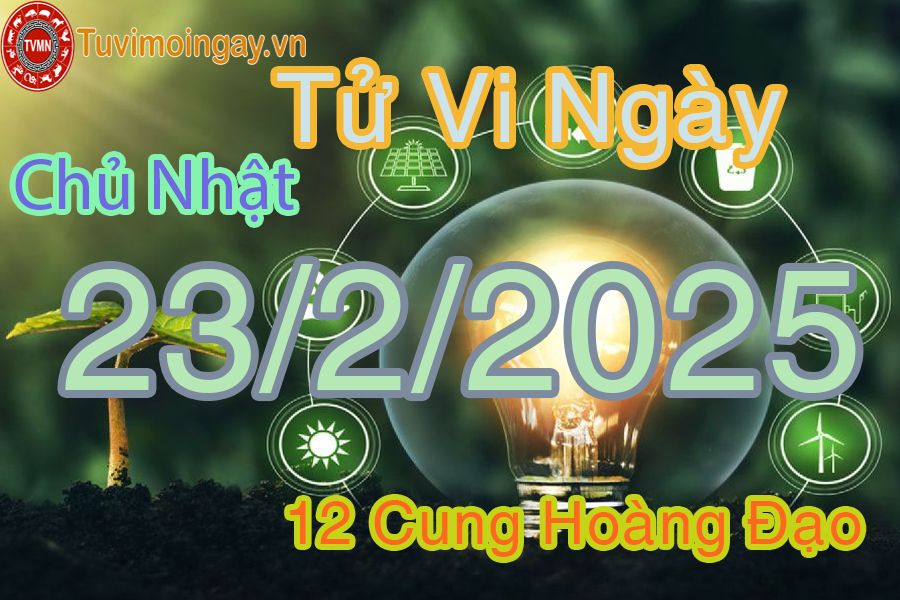 Tử vi Chủ Nhật ngày 23/2/2025 của 12 cung hoàng đạo