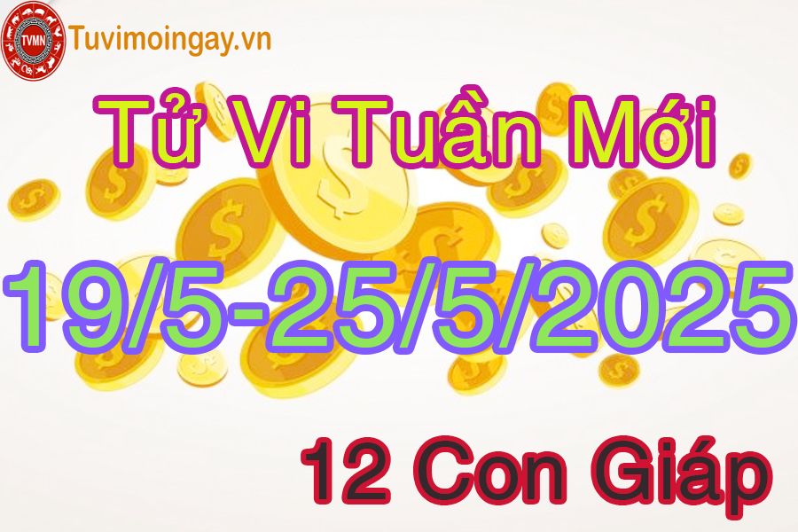 Tuần mới từ ngày 19/5 đến 25/5/2025 của 12 con giáp