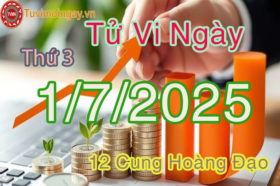 Tử vi Thứ 3 ngày 1/7/2025 của 12 cung hoàng đạo