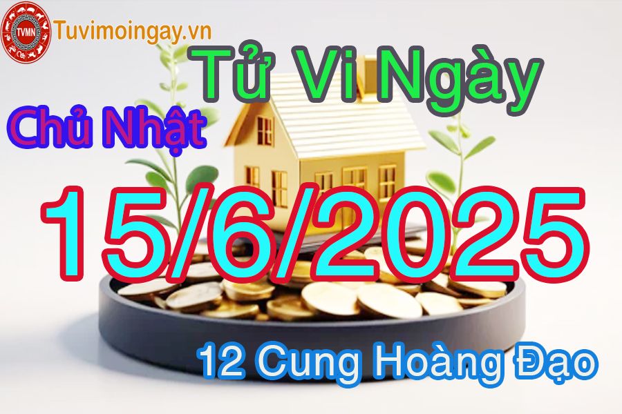Tử vi Chủ Nhật ngày 15/6/2025 của 12 cung hoàng đạo