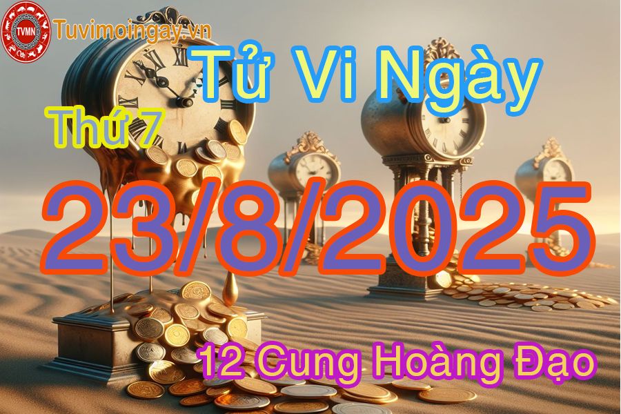 Tử vi Thứ 7 ngày 23/8/2025 của 12 cung hoàng đạo