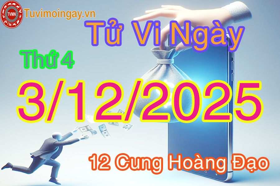 Tử vi Thứ 4 ngày 3/12/2025 của 12 cung hoàng đạo