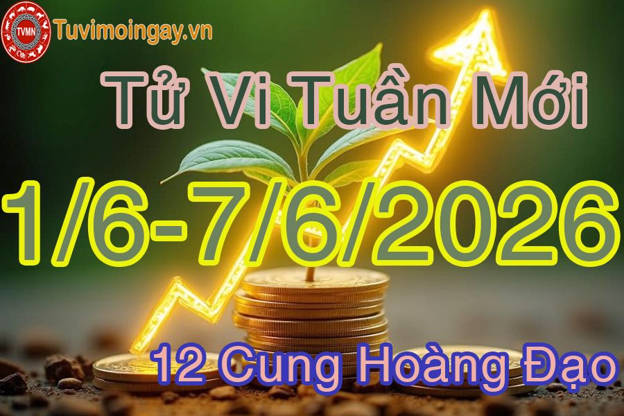 Tử vi tuần mới 12 cung hoàng đạo từ 1/6 đến 7/6/2026 Tử vi tuần mới 12 cung hoàng đạo từ 1/6 đến 7/6/2026