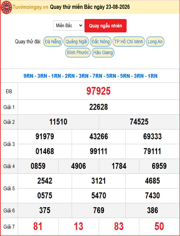 Quay Thử XSMB  23/8/6/2026 SXMB KQ XSMB Chủ Nhật dự đoán xsmb ngày 23 tháng 8 năm 2026 tối nay