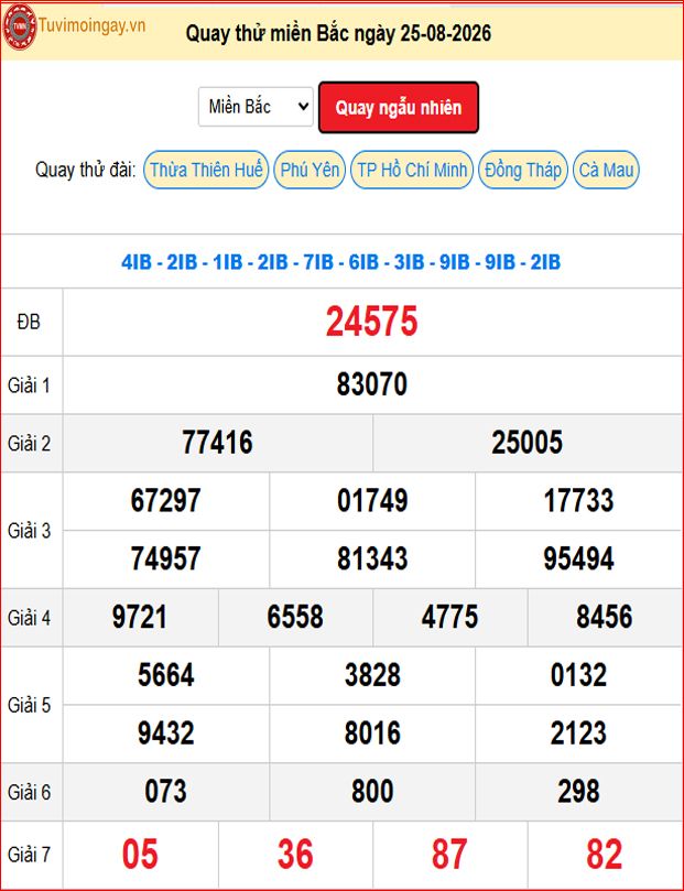 Quay Thử XSMB 25/8/2026 SXMB KQ XSMB Thứ 3 dự đoán xsmb ngày 25 tháng 8 năm 2025 tối nay Quay Thử XSMB 25/8/2026 SXMB KQ XSMB Thứ 3 dự đoán xsmb ngày 25 tháng 8 năm 2025 tối nay