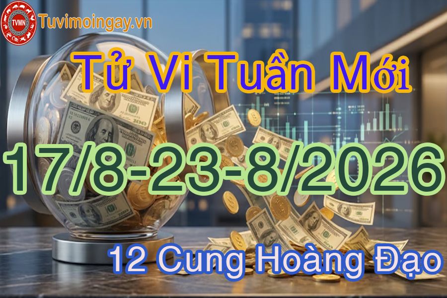 Tử vi tuần mới 12 cung hoàng đạo từ 17/8 đến 23/8/2026 Tử vi tuần mới 12 cung hoàng đạo từ 17/8 đến 23/8/2026