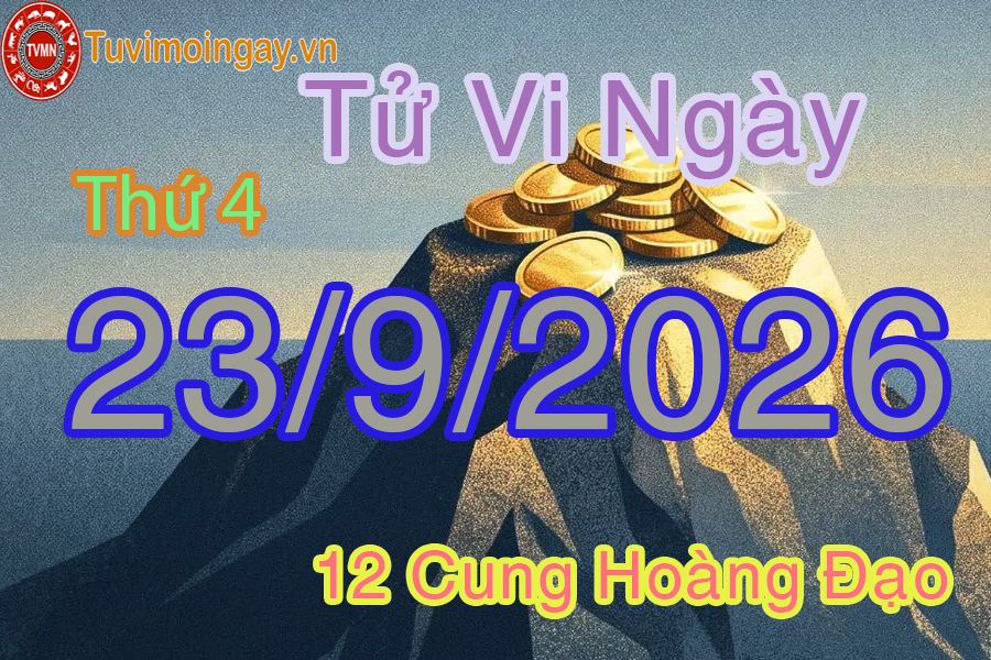 Tử vi Thứ 4 ngày 23/9/2026 của 12 cung hoàng đạo Tử vi Thứ 4 ngày 23/9/2026 của 12 cung hoàng đạo