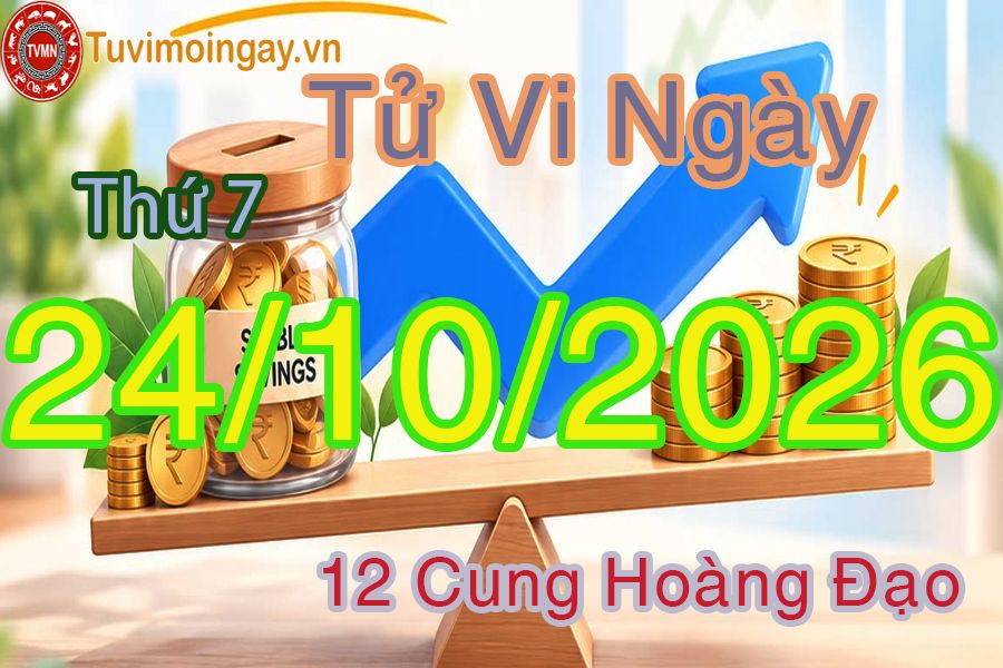 Tử vi Thứ 7 ngày 24/10/2026 của 12 cung hoàng đạo Tử vi Thứ 7 ngày 24/10/2026 của 12 cung hoàng đạo