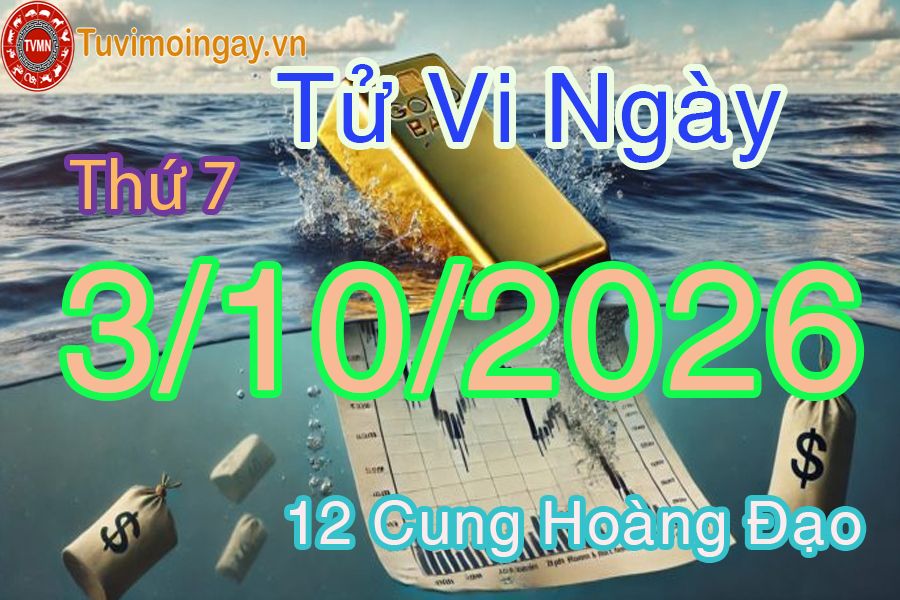 Tử vi Thứ 7 ngày 3/10/2026 của 12 cung hoàng đạo Tử vi Thứ 7 ngày 3/10/2026 của 12 cung hoàng đạo