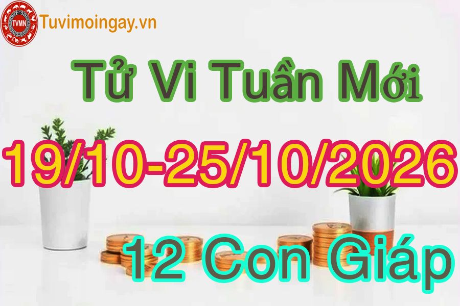 Tuần mới từ ngày 19/10 đến 25/10/2026 của 12 con giáp Tuần mới từ ngày 19/10 đến 25/10/2026 của 12 con giáp